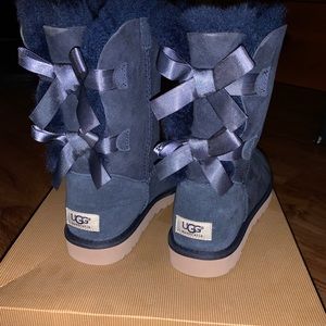 Ugg Navy Blue Bailey Bow